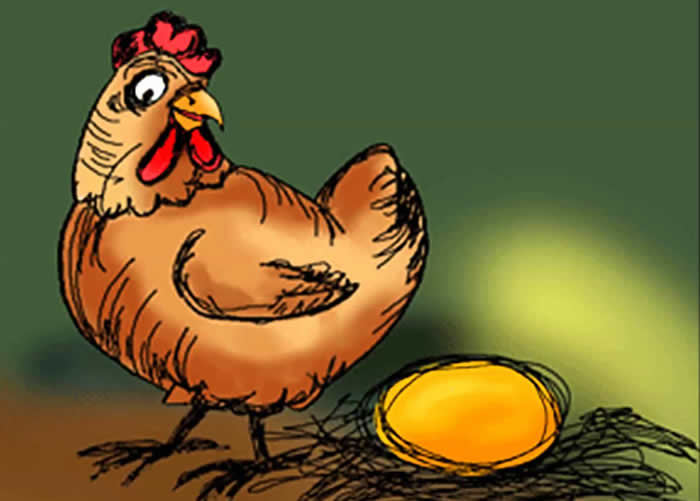 Fábula corta : La Gallina de los Huevos de Oro