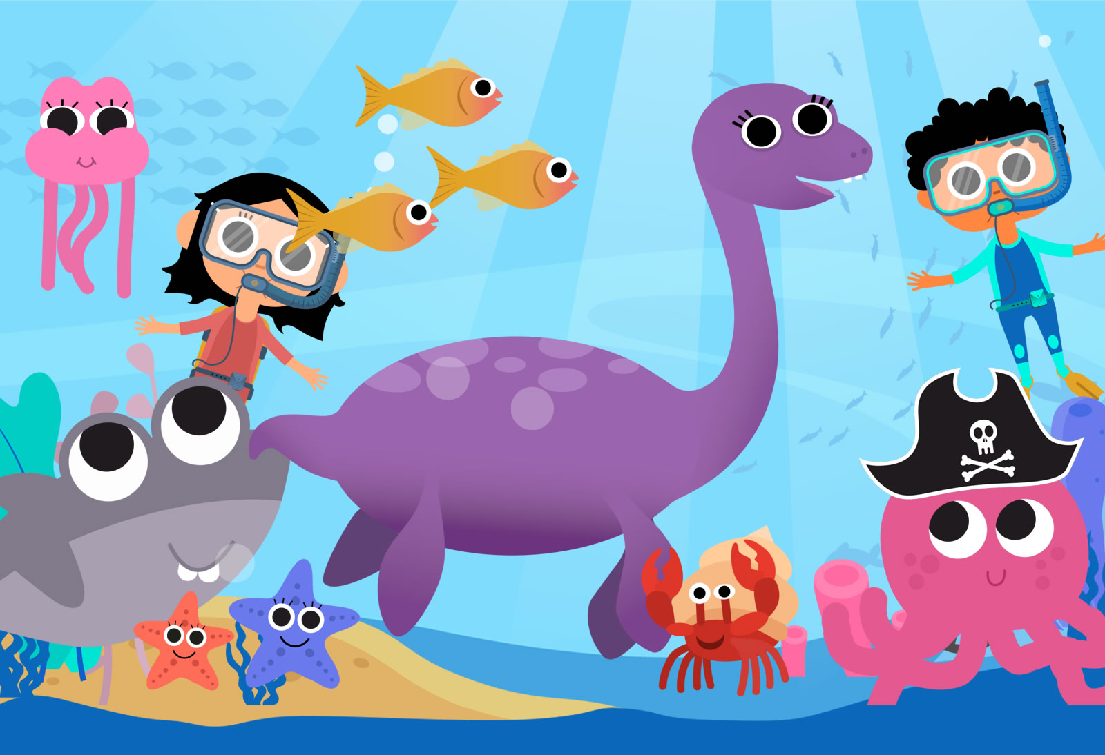 CUENTO INFANTIL Al Elasmosaurio le gusta nadar