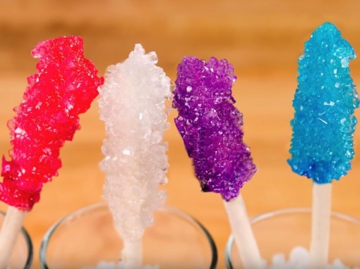 Cómo hacer cristales de caramelo y azúcar