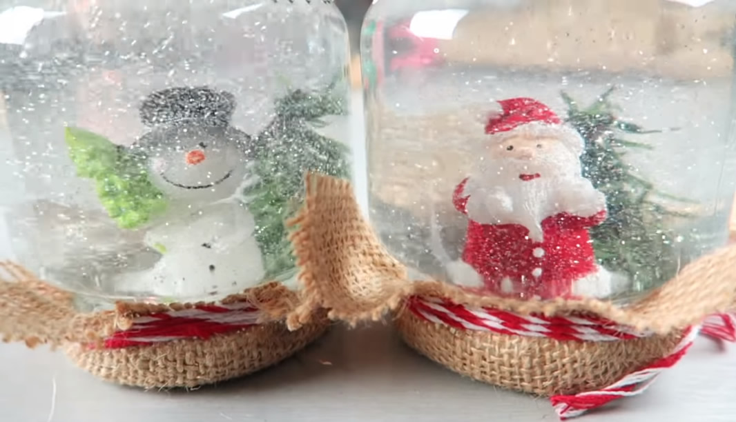 Como hacer bola de nieve casera, manualidades navideñas