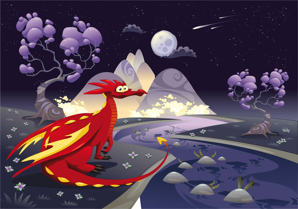 Cuento corto : El dragón de las palabras