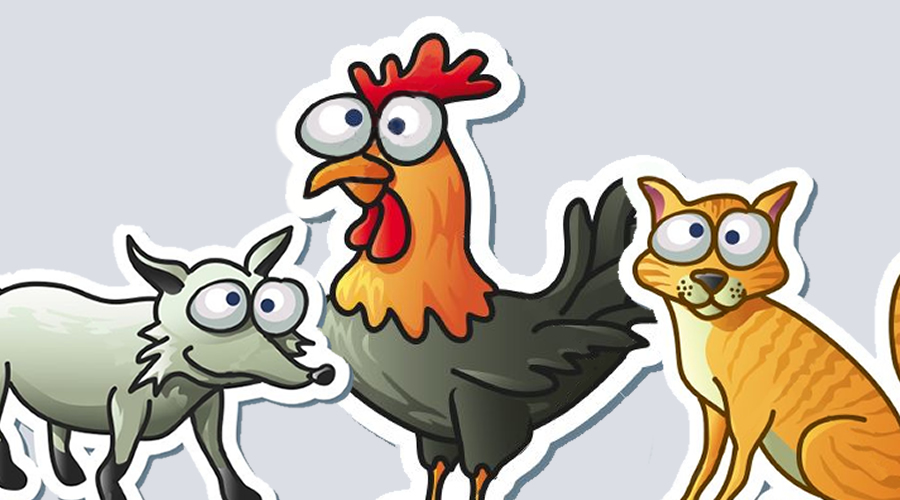 Fábula: El gato, el gallo y el zorro